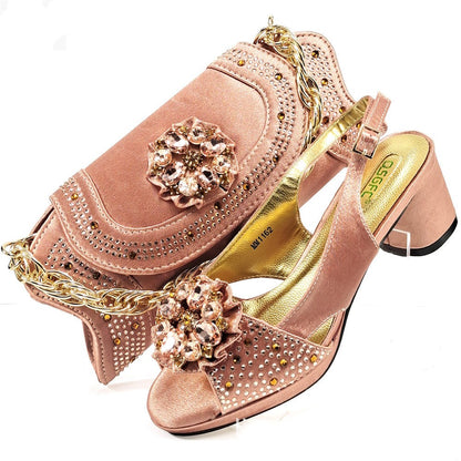 Evening Party With Rhinestone Pointed Toe Shoes Hand Bag Suit See size chart under “more details” The Fashion Celestial
