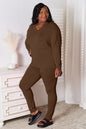 Basic Bae Full Size V-Neck Soft Rayon Long Sleeve Top and Pants Lounge Set New Era Fashion LLc