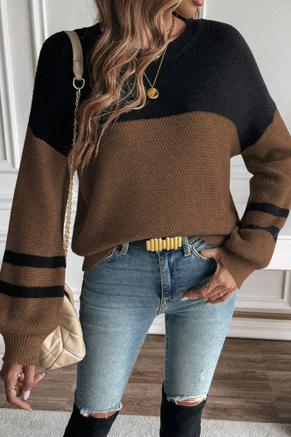 Colorblock Stripe Long Sleeve Sweater Shop Style & More | Fresh Looks, Everyday Deals & Free Shipping