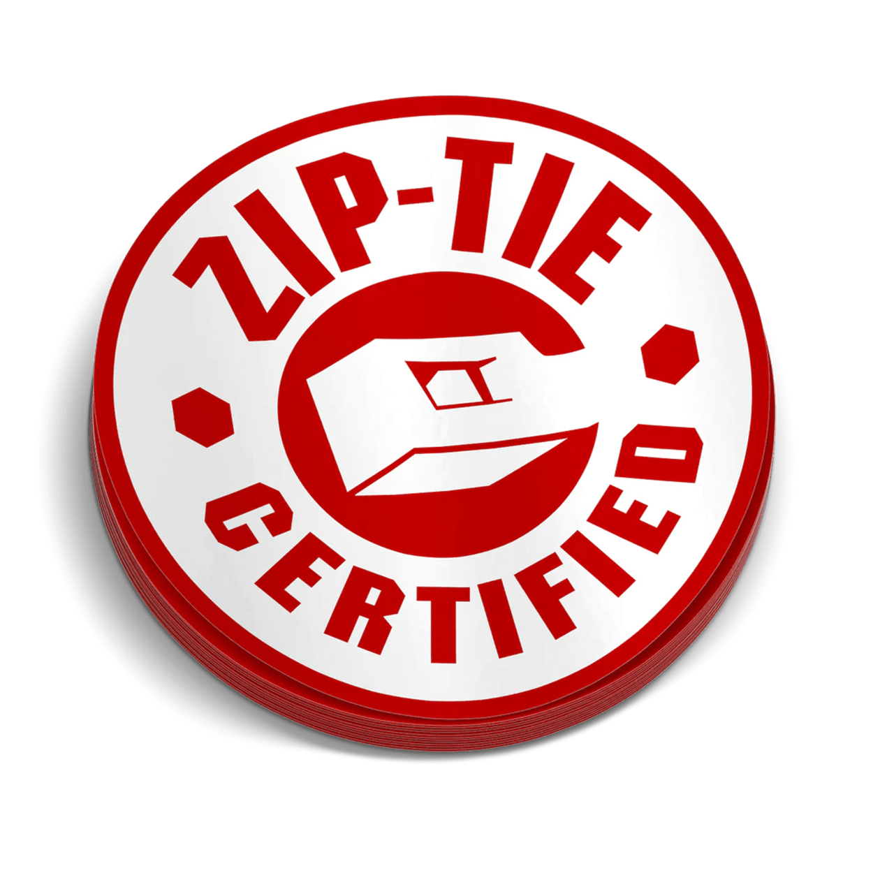 Zip Tie Hard Hat Decal Armed American Supply