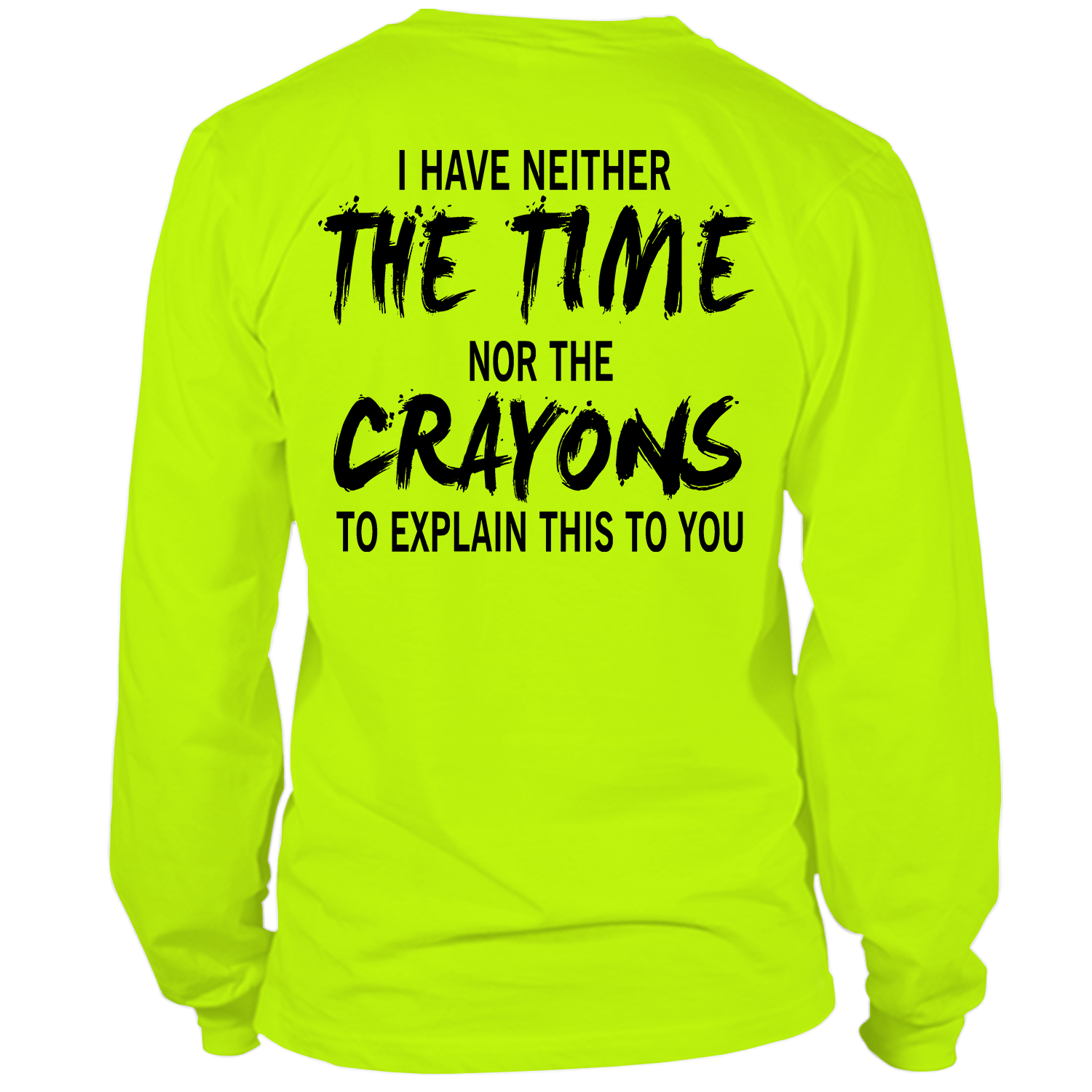 Crayons - Long Sleeve Hi-Vis Safety Yellow Shirt Armed American Supply