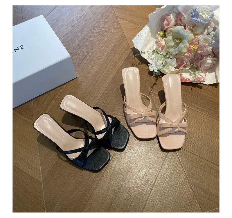 Bow Tie Square Toe Stiletto Heels – High Heel Summer Pumps FitiqueFit