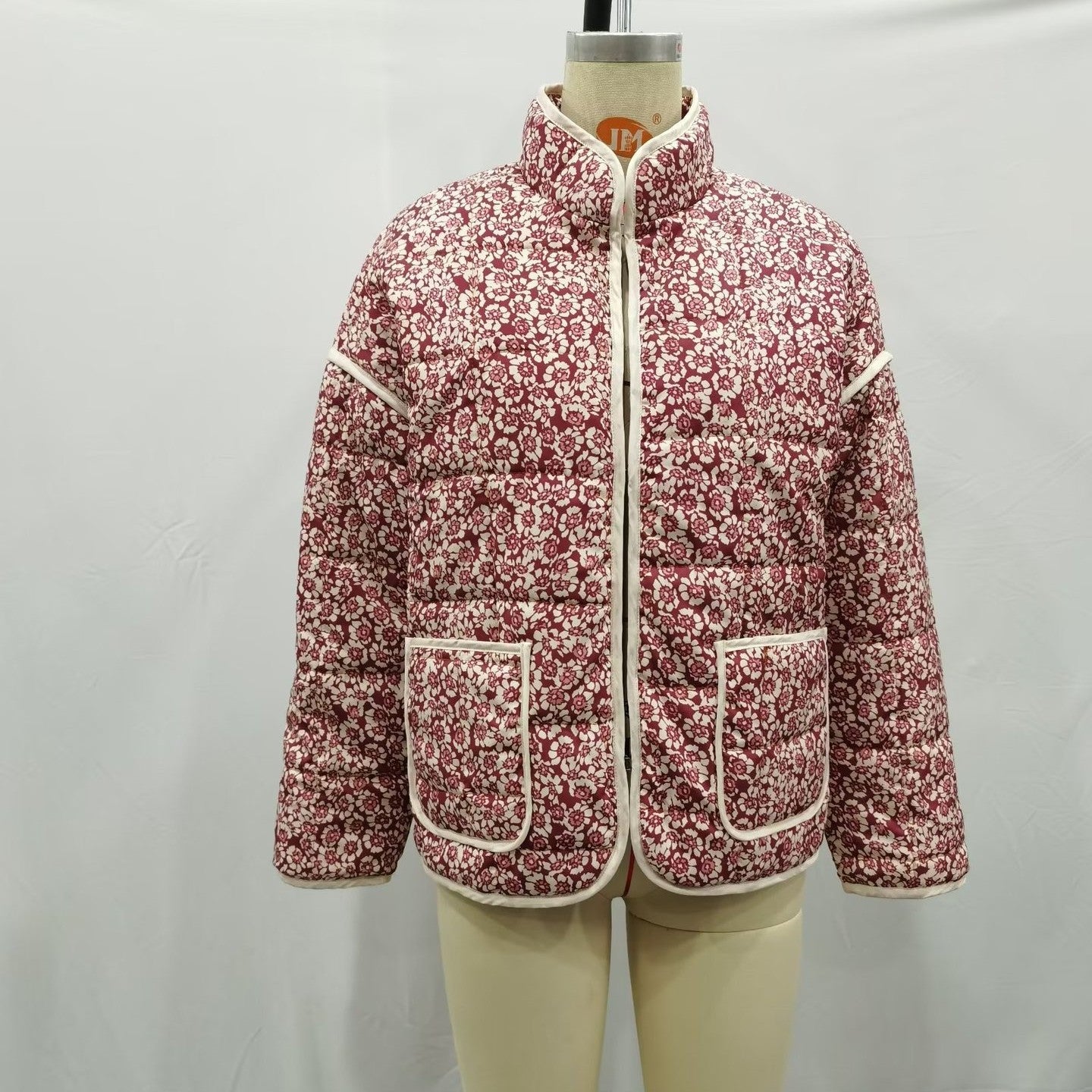 Plus Size Stand Collar Quilted Floral Cotton Coat Jacket Women See size chart under “more details” The Fashion Celestial