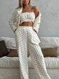 Heart Print Three-Piece Lounge Set New Era Fashion LLc