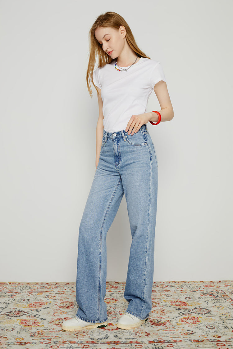 Coney Island Whitefish High Rise Wide Jeans HJ007 Hey Joanie