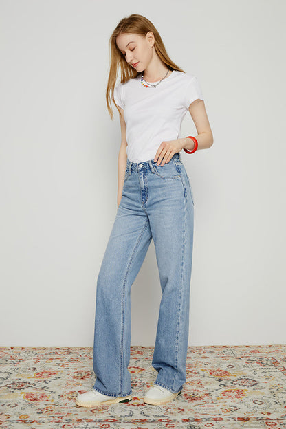 Coney Island Whitefish High Rise Wide Jeans HJ007 Hey Joanie