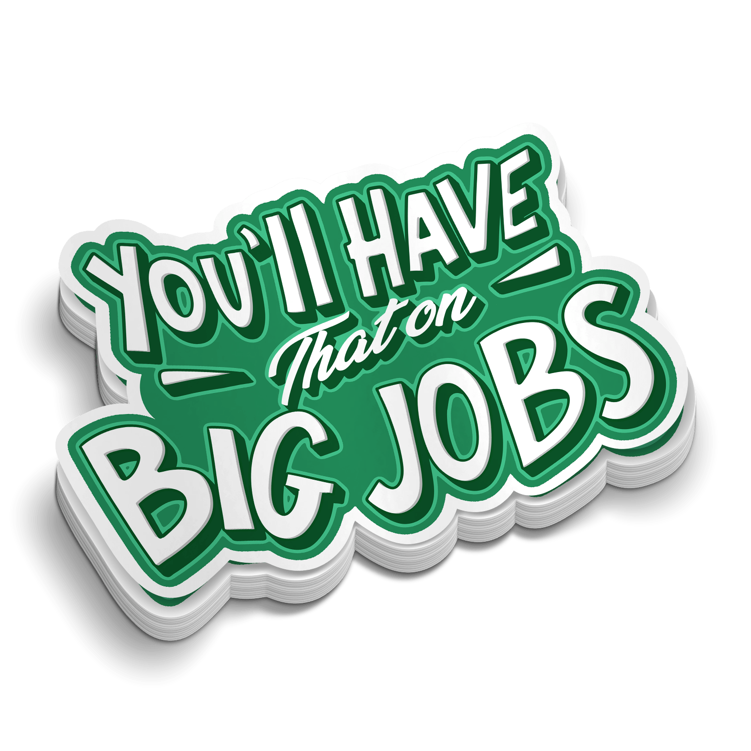 Big Jobs - Hard Hat Decal Armed American Supply