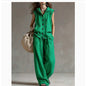 Sleeveless Hooded Top & Wide-Leg Pants Set | High-Waist Two-Piece FitiqueFit