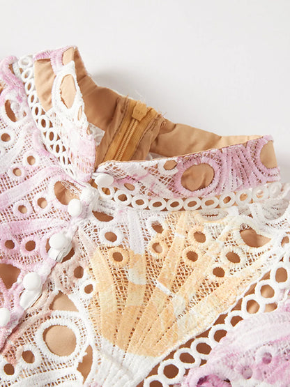 Floral Lace Detail Maxi Dress New Era Fashion LLc