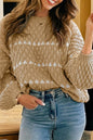 Colorblock Textured Knit Puff Sleeve Sweater Shop Style & More | Fresh Looks, Everyday Deals & Free Shipping