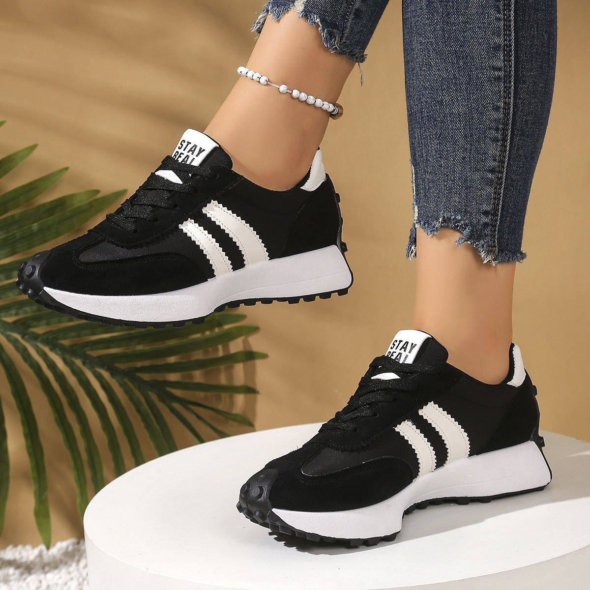 Chunky Thick-Sole Breathable Sneakers for women FitiqueFit