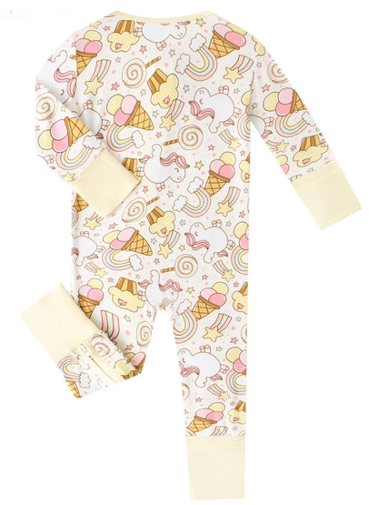 Posh TOT Sweet Treats Bamboo Baby Convertible Zippy Romper  CINCO DE MAYO PROMO - FINAL SALE Charlies Project Kids