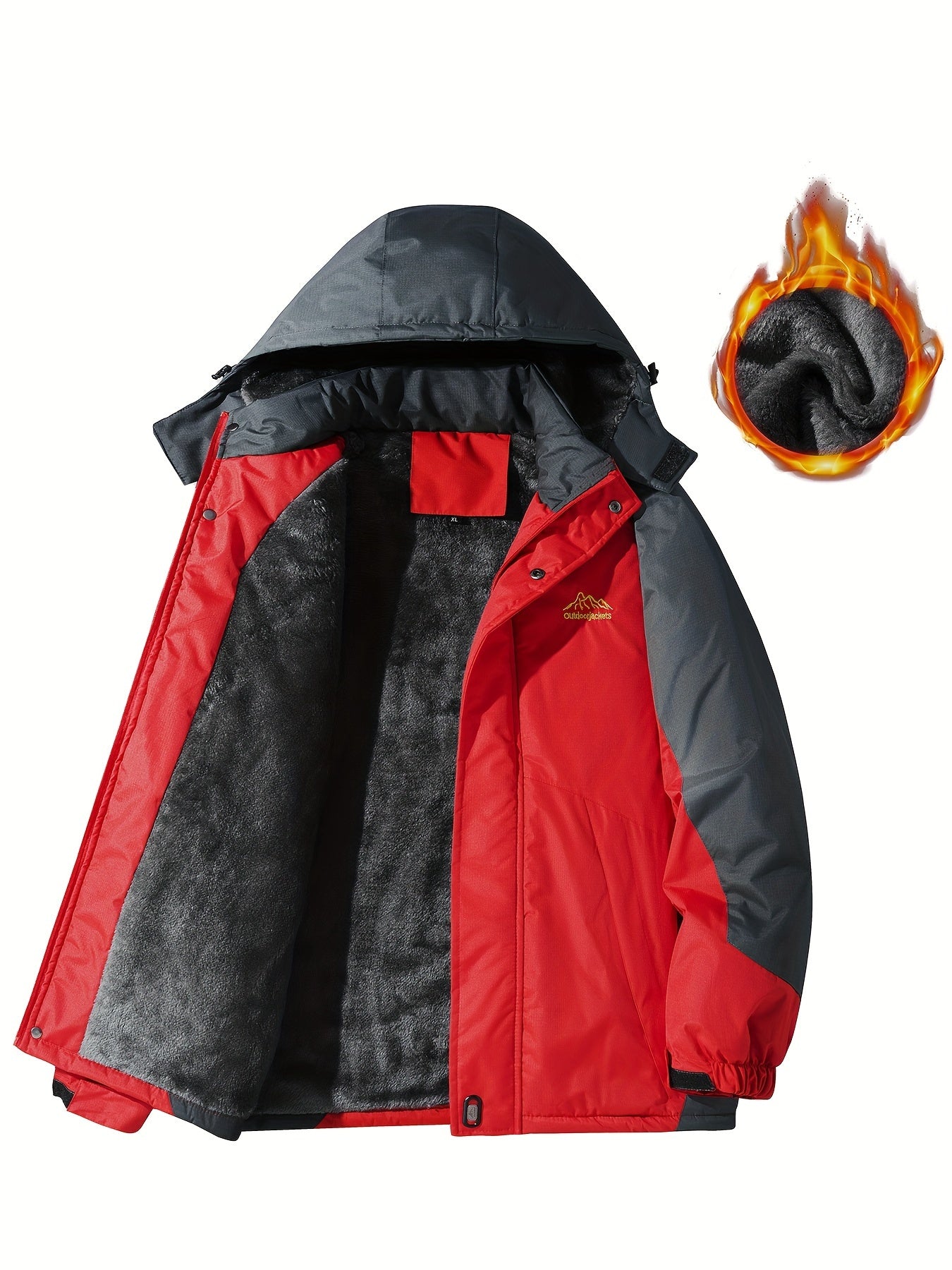Men'S Outdoor Storm Jacket | Warm, Breathable, Thick Pile, Stand Collar, Regular Fit, Blue Color, Casual Style, Zipper Detail, Suitable for Spring, Autumn, Winter NovaCart