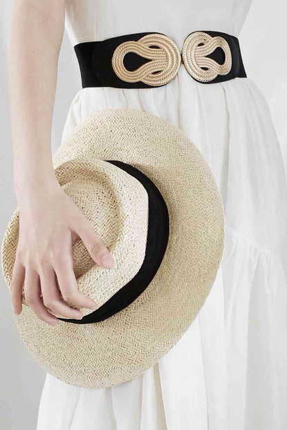 Twisted Trends Alloy Buckle Wide Belt – Stylish Adjustable Fit See size chart under “more details” The Fashion Celestial