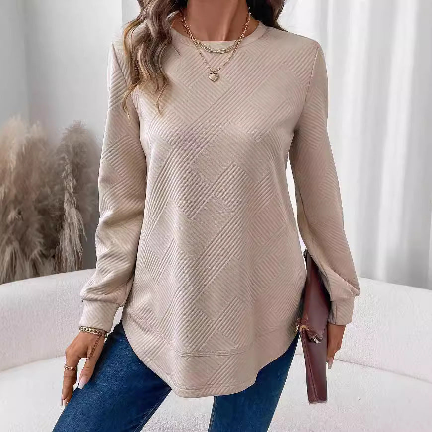 Women's Crew Neck Casual Long Sleeve Shirt See size chart under “more details” The Fashion Celestial