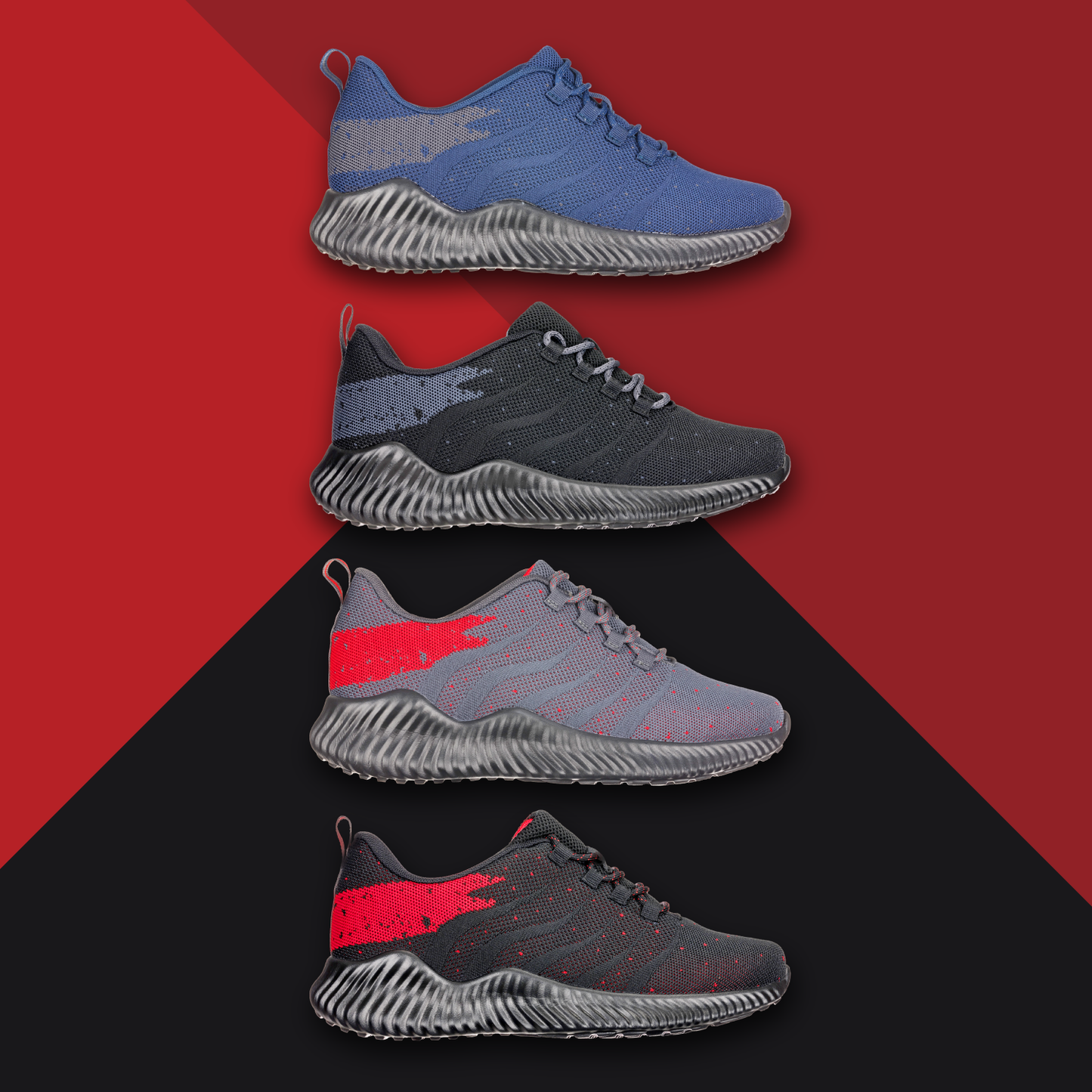 CALTO - Q217 - 2.8 Inches Taller (Navy/Grey) - Ultra Lightweight Tallmenshoes.com