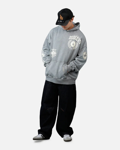 Pro Standard La Dodgers Street Team Hoodie - Washed Grey Denim Exchange