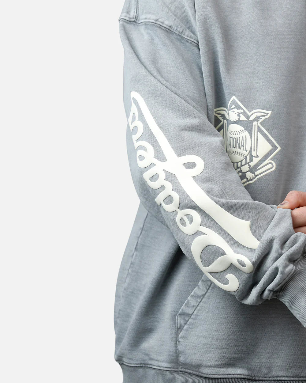 Pro Standard La Dodgers Street Team Hoodie - Washed Grey Denim Exchange