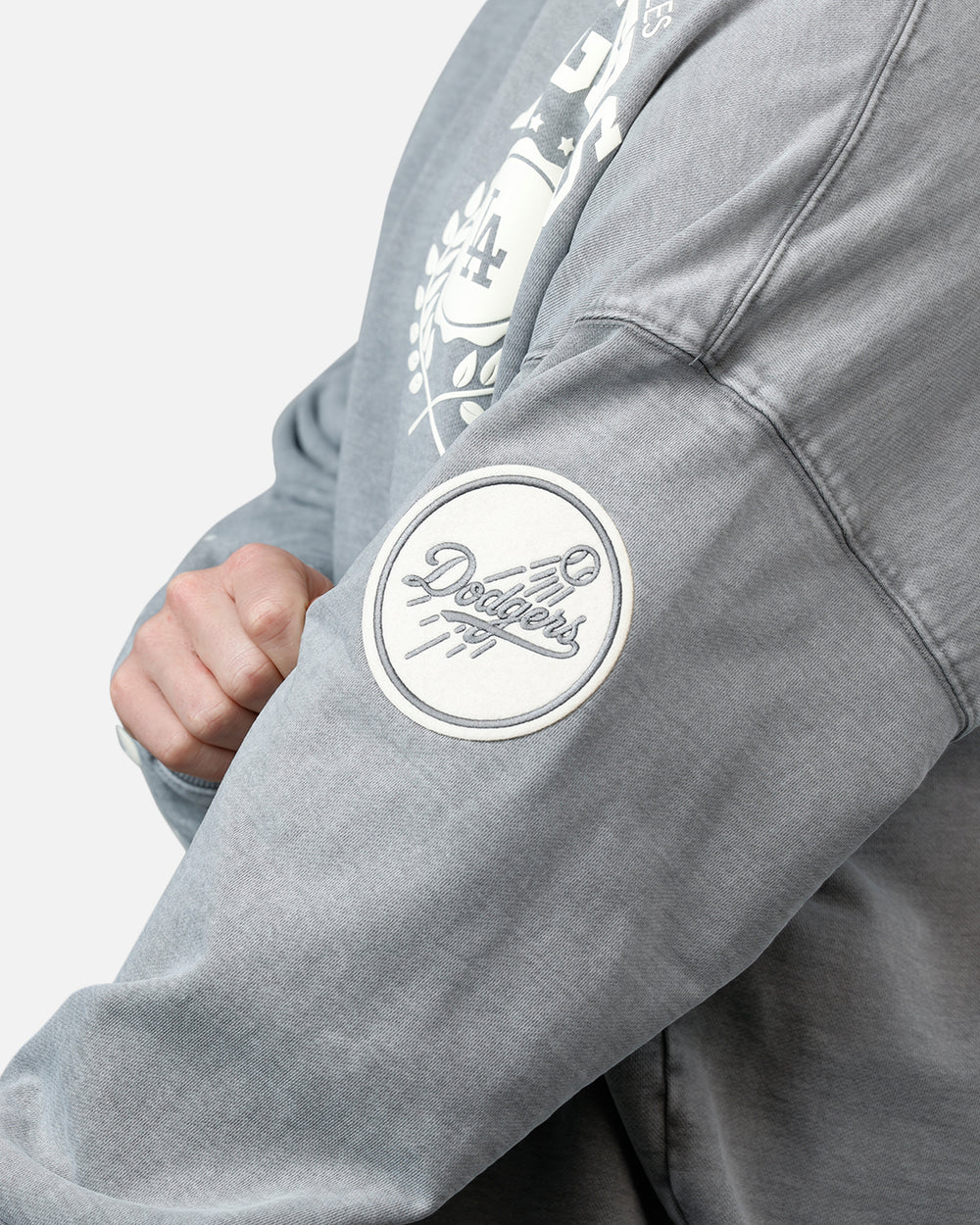 Pro Standard La Dodgers Street Team Hoodie - Washed Grey Denim Exchange