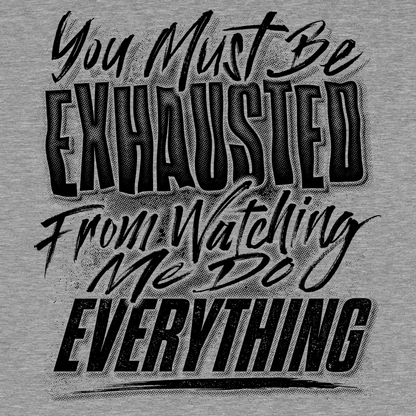 Exhausted - Safety Yellow T-Shirt Armed American Supply