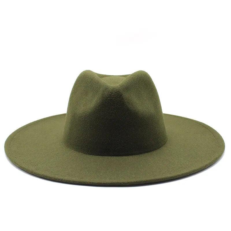 Modern Classic Felt Fedora – Stylish Wide Brim Wool Hat for Men and Women Country in My Heart