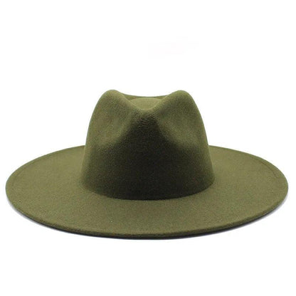 Modern Classic Felt Fedora – Stylish Wide Brim Wool Hat for Men and Women Country in My Heart