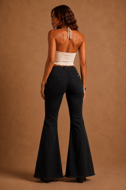 Rockstar Rouge Flare Brown Cowhide GJG DENIM