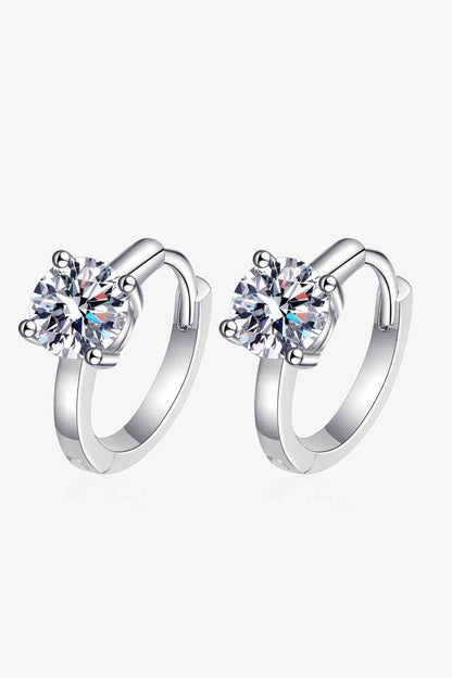 Moissanite Elegance Huggie Earrings – Brilliant 1 Carat Sparkle See size chart under “more details” The Fashion Celestial