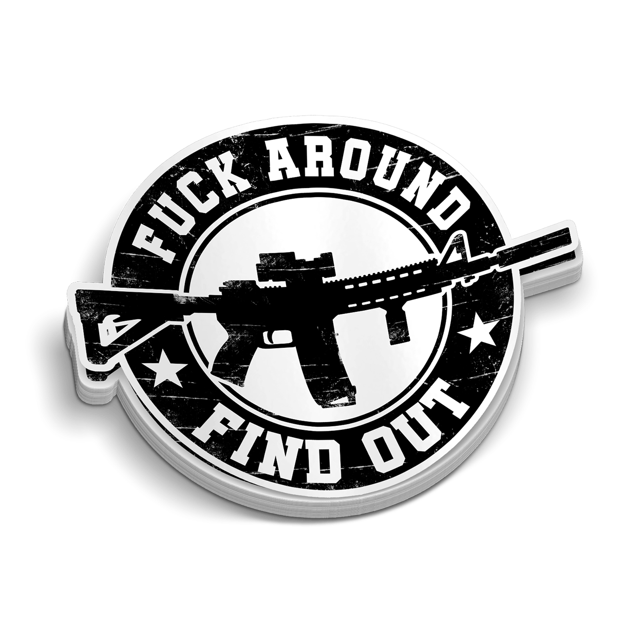 FAFO Round Hard Hat Decal Armed American Supply
