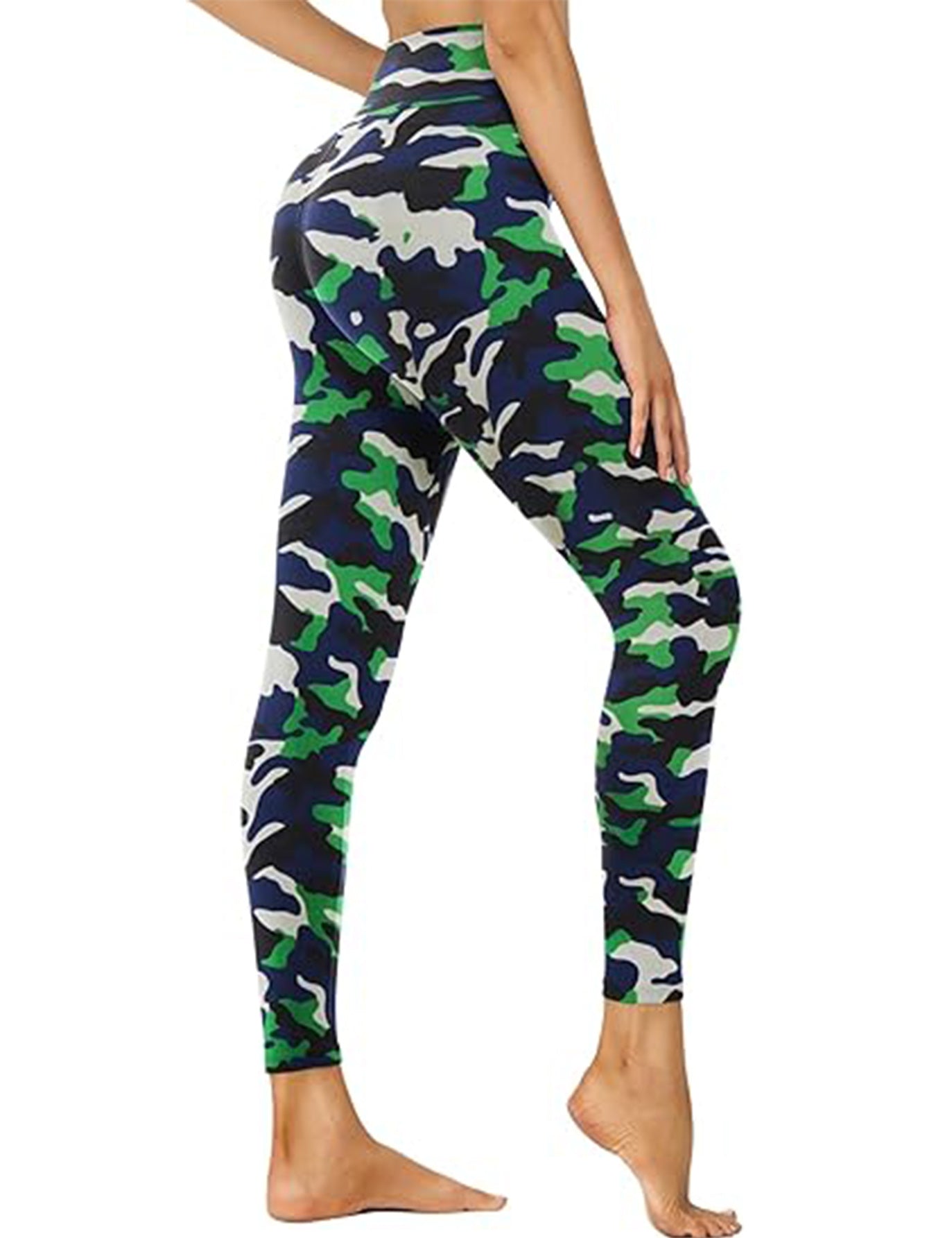 Cropped High Waist Camouflage Leggings FitiqueFit