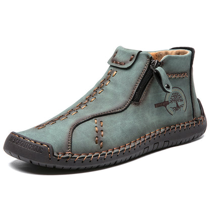 Men's Handmade PU Boots with Zipper, Casual NovaCart