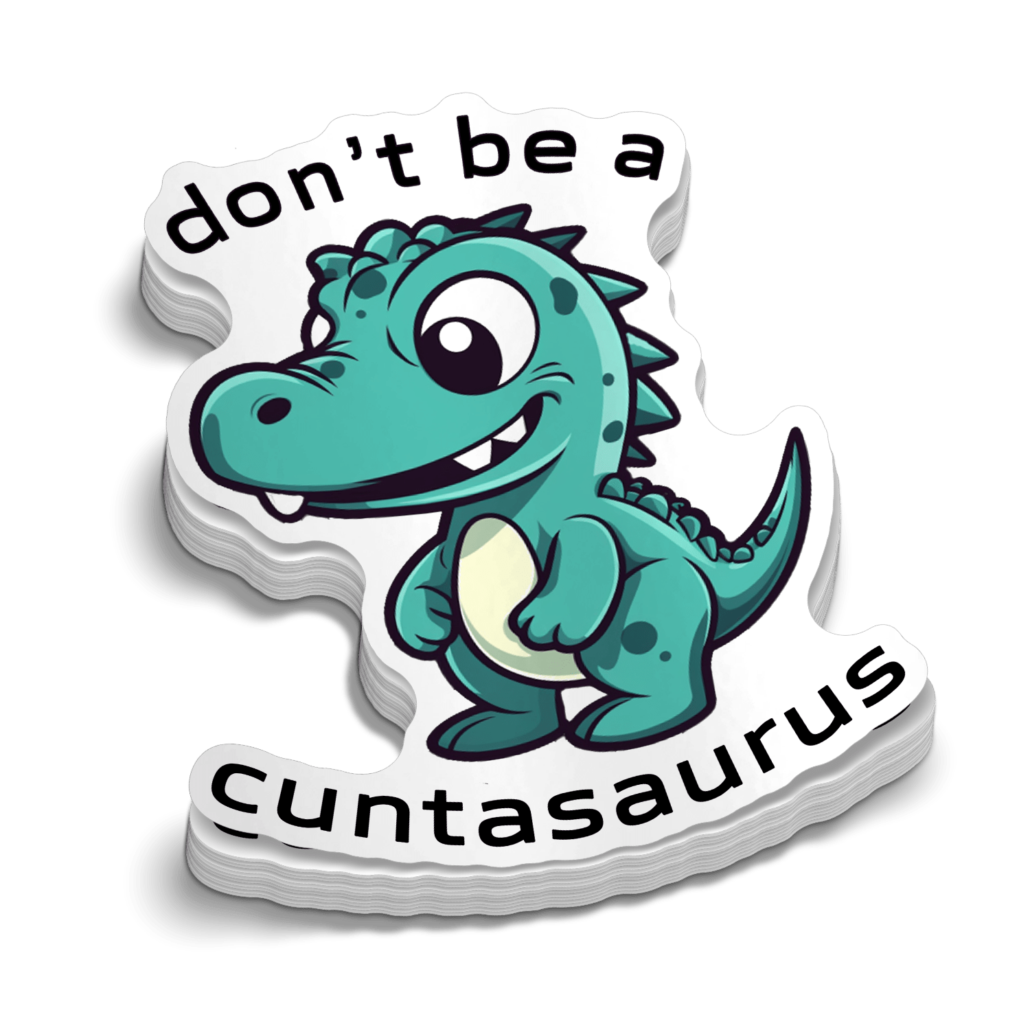 Cuntasarurus Hard Hat Decal Armed American Supply