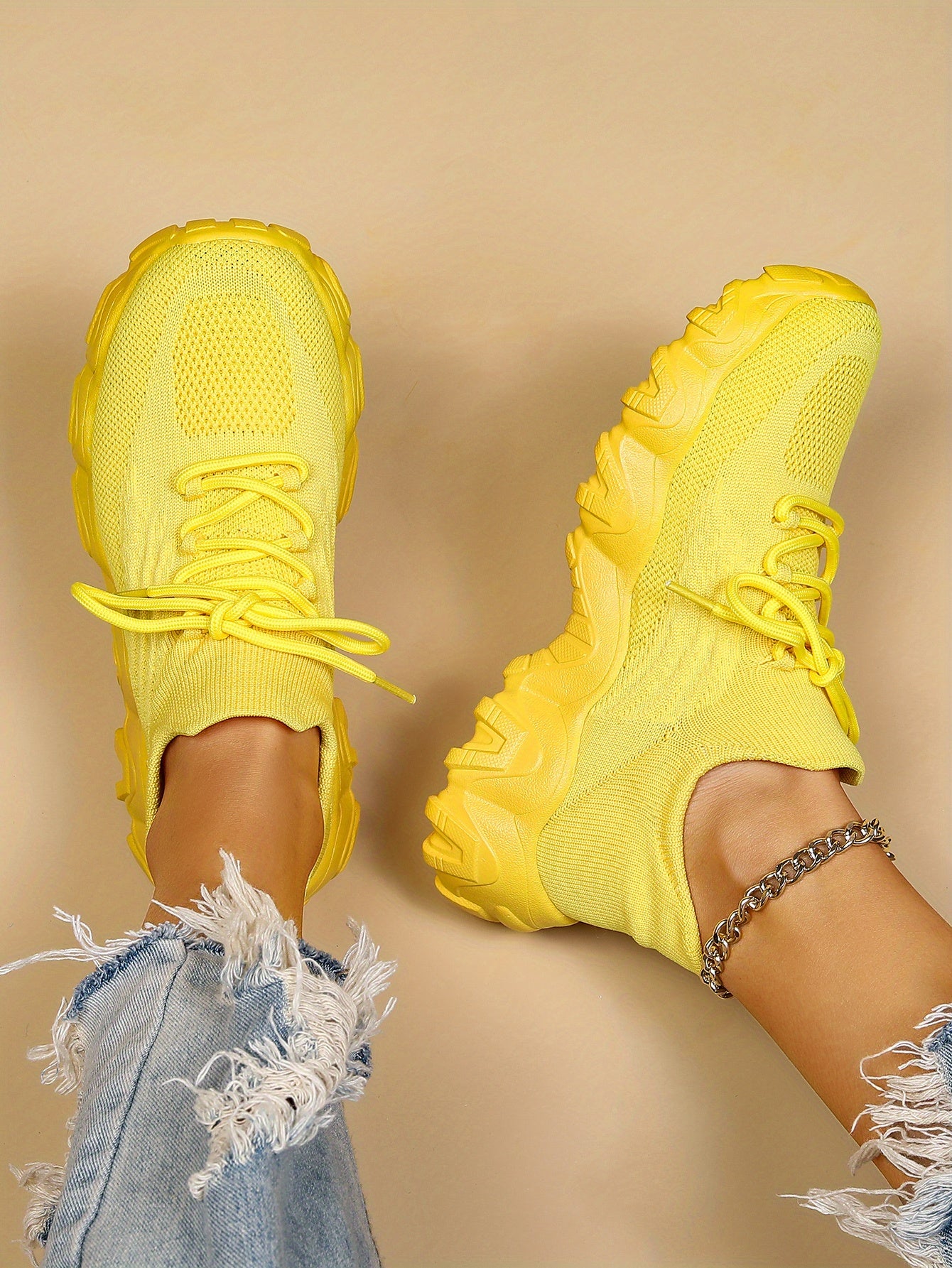 Women'S Plus Size Casual Sports Shoes | Lightweight Breathable Running Shoes, Fashionable Slip-On Style, Low Top, Round Toe, Fabric Upper and Insole, Rubber Sole NovaCart