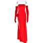 Luxe Off-Shoulder Slit Dress Country in My Heart