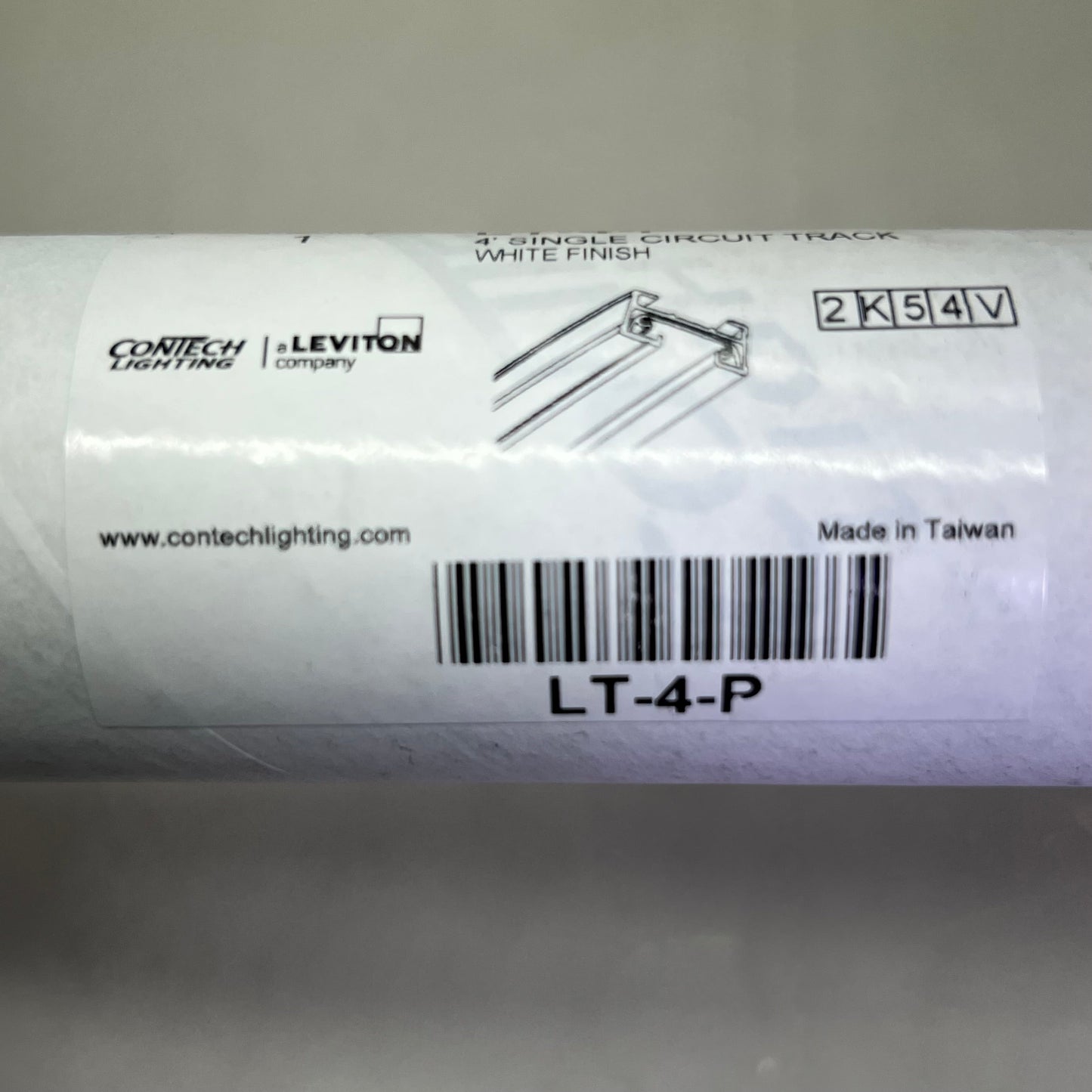 LEVITON Single Circuit Track Lighting Sz  4’, White Finish LT4P PayWut