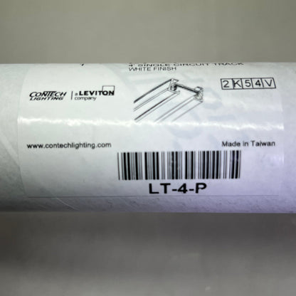LEVITON Single Circuit Track Lighting Sz  4’, White Finish LT4P PayWut