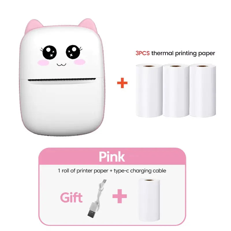 Compact and Colorful Mini Thermal Printer: Bluetooth Wireless Portable Pocket Label Maker for Stickers