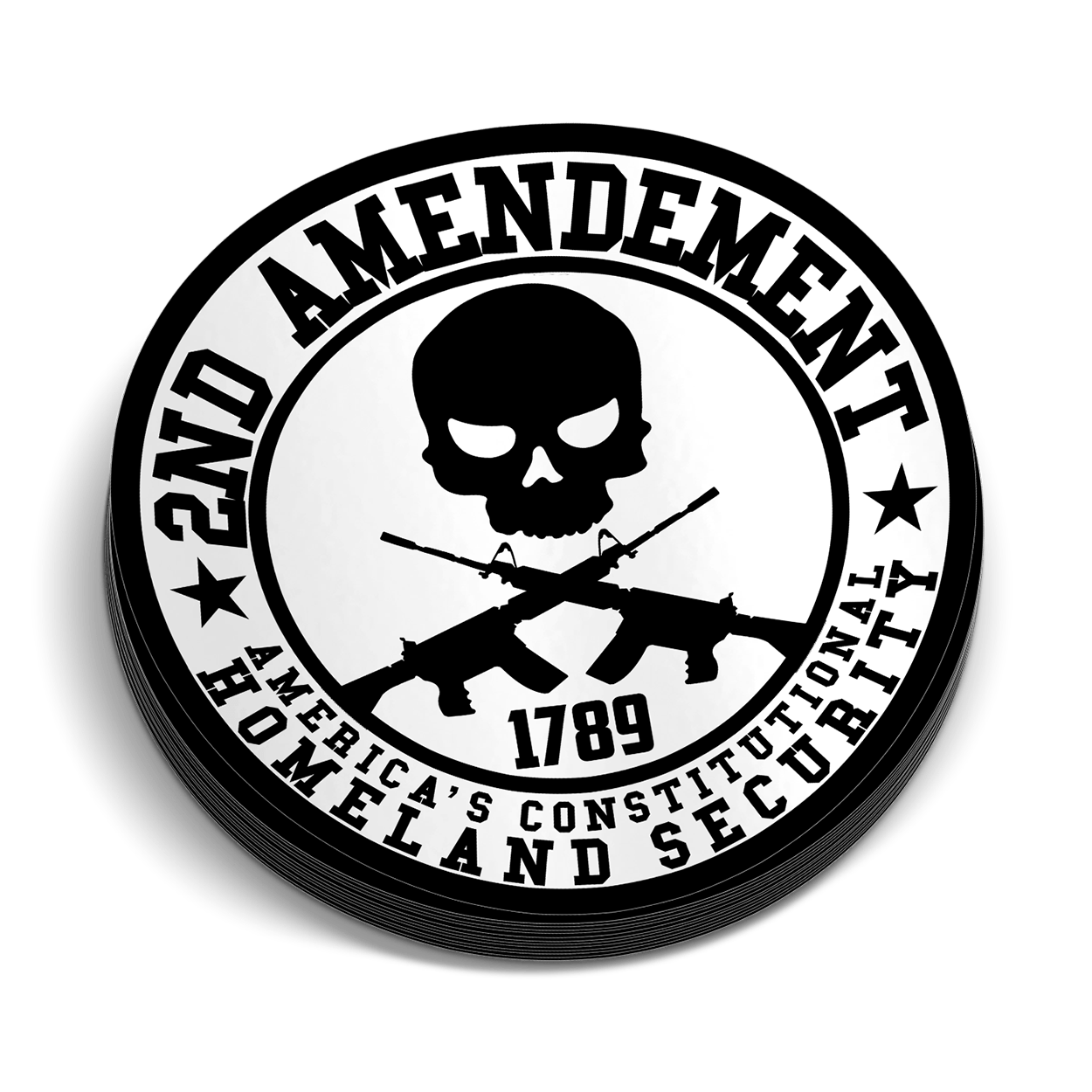 2nd Amendment  Decal Armed American Supply