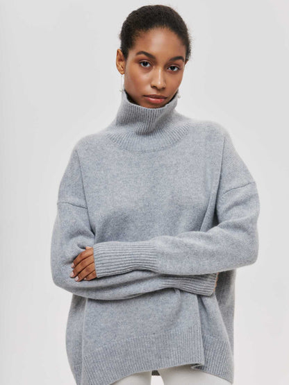 Winter Turtleneck Sweater Ins Solid Color Long Sleeve Pullover Top Women's Clothing Grayceful LLC