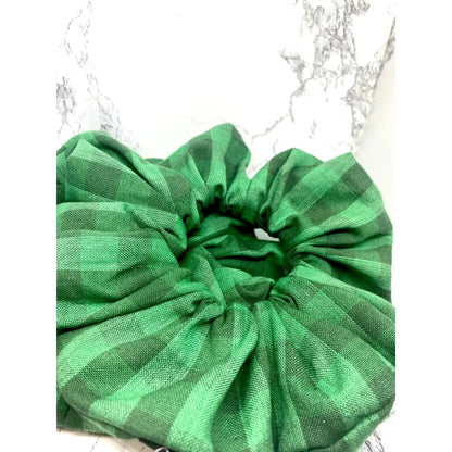 Green Plaid Christmas Scrunchie Enchanted Scrunch