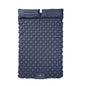 Outdoor double inflatable sleeping pad – with built-in pillow & pump, for camping, backpacking, hiking.
