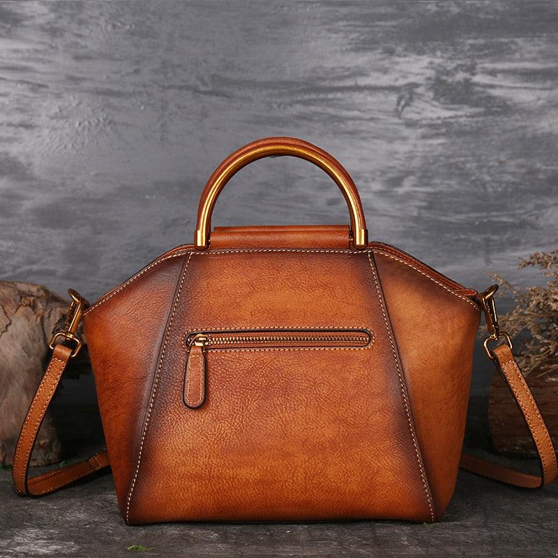 Mandala Embossed Leather Shoulder Bag Country in My Heart