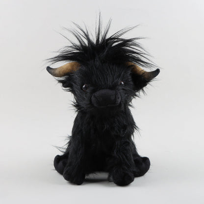 Internet celebrity Highland Cow plush toy simulation long haired cow figurine