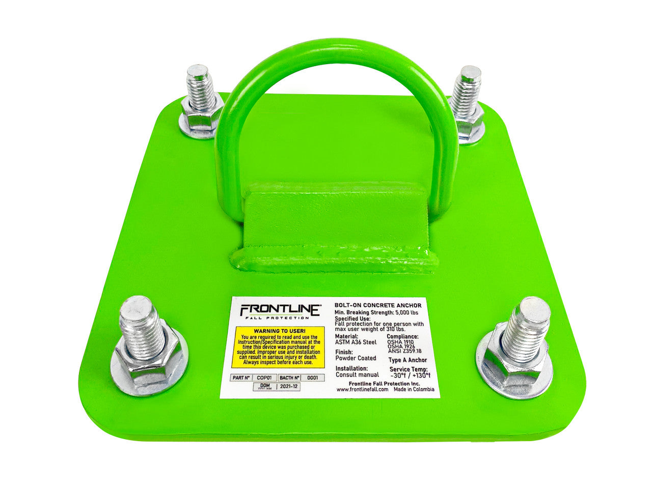 Concrete and Steel D-Ring Reusable Anchor Plate VM Hardware