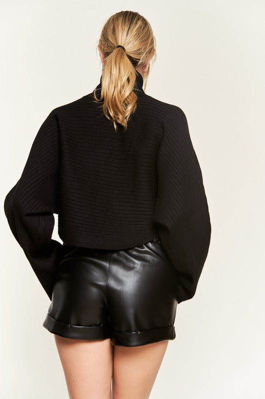 Mock neck wide sleeves top JJK50507 Shop Style & More | Fresh Looks, Everyday Deals & Free Shipping