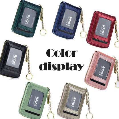 [RFID Credit Card Holder] Casual RFID Credit Card Holder, Multi-compartment Wallet - Simple Zip Around Card Case NovaCart