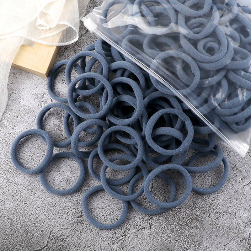 50pcs/Set Women   Basic Hair Bands 1.57inch Simple Solid Colors Elastic Headband Hair Ropes Ties Hair Accessories Ponytail Holder NovaCart