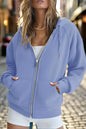 Women’s Zip Up Crop Sweatshirt – Fleece Lined Casual Hoodie FitiqueFit