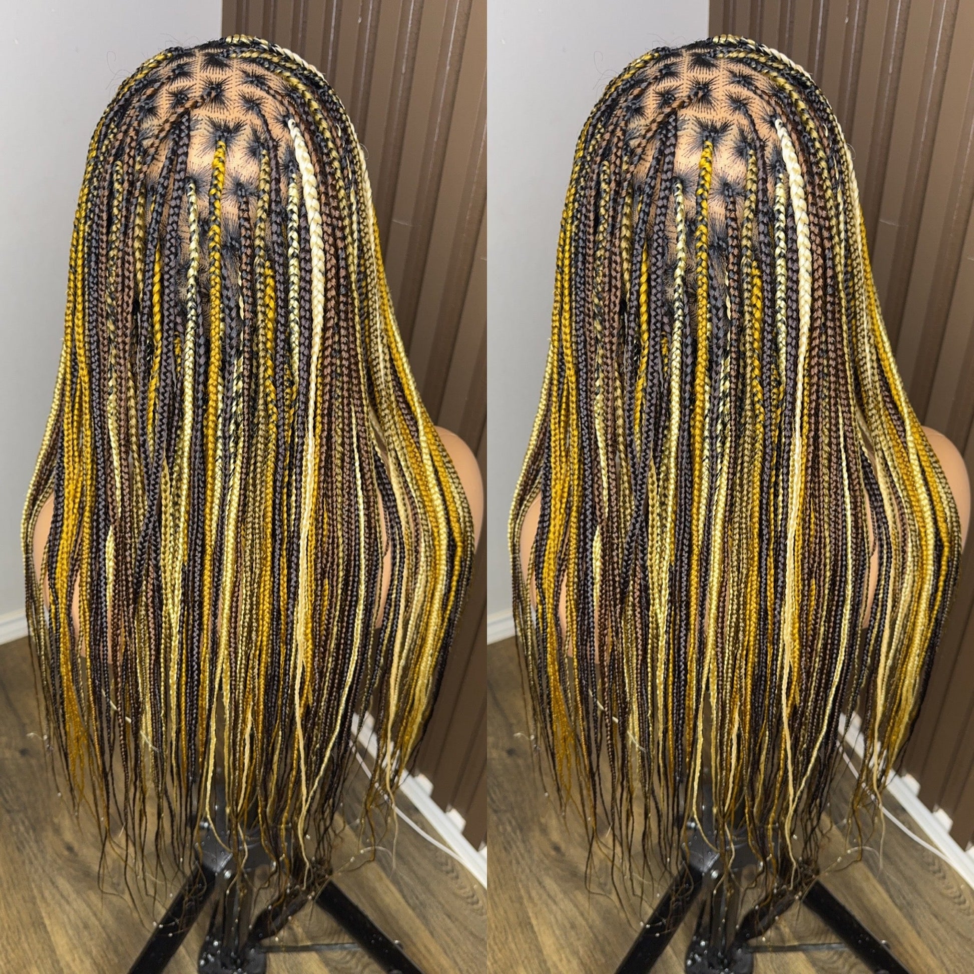 22 inches mix color knotless braided wig HOL stores