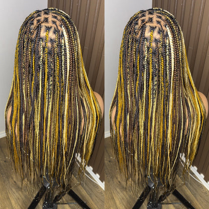 22 inches mix color knotless braided wig HOL stores